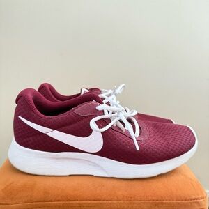 Nike Burgundy and White Athletic Shoes